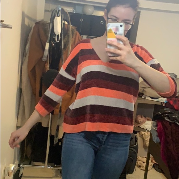 Express striped chenille Sweater - Picture 4 of 5